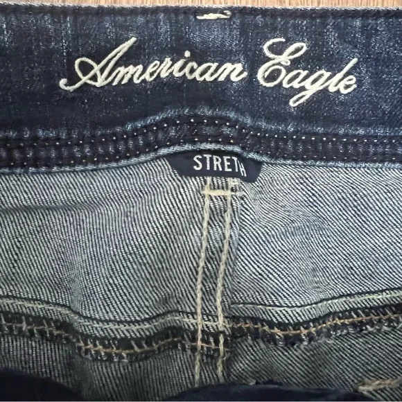 American Eagle Perfect Bootcut Mid Rise Denim Jeans Cowgirl Rodeo Western Size 6 - Picture 4 of 9